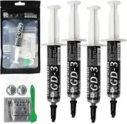 GD-3, 4 Pieces of Net Weight 7 Grams Syringe with Bag Packaging Gray Thermal Conductive Grease Paste Heat Sink Compound Silicone Plaster Computer Cooling BB7