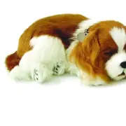 Handcrafted Cavalier King Charles Plush Toy with Breathing Feature & Accessories