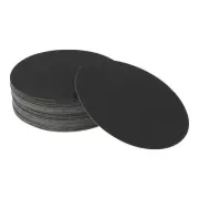 Sandpaper Round 180x180mm 320 Grit 50 Pcs Black Hook & Loop Sanding Sheets