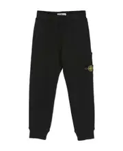 Stone Island Junior Logo Patch Trousers 8Y,14Y,12Y,10Y black