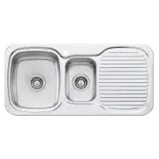 OLIVERI 1 1/2 DBL BOWL SINK LH LL126