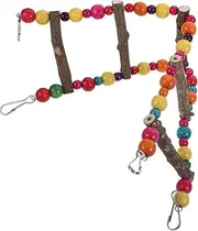 GANAZONO Bird Ladder for Parrots Animals Natural Climbing Step Ladder for Parakeets Cockatiels Lovebirds Birdcage Accessory for Play Exercise