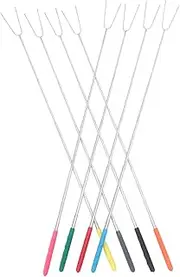 Essential Outdoor Grill Forks 8pcs Telescoping Barbecue Tools Stainless Steel Constructi