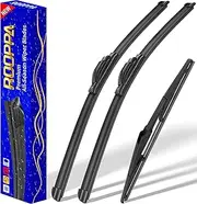 3 wipers Replacement for 2013-2016 Mazda CX-5, Windshield Wiper Blades Original Equipment Replacement - 24"/18"/14" (Set of 3) U/J HOOK