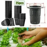 25pcs Grow Net Cup Pot Basket Planting Plastic Hydroponic Plants Z0A2
