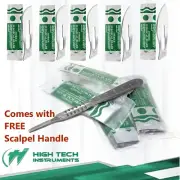 50 Surgical Sterile Scalpel Handle Blades #20 #21 #22 #23 #24 ( Fits Handle #4)