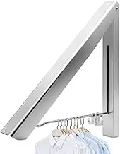 IN VACUUM Drying Racks for Laundry Foldable, Retractable Clothes Folding Indoor, Aluminium, Home Storage Organizer Wall Hanger for Clothes (1 Racks, Silver)