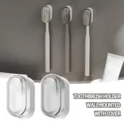 Toothbrush Holder Wall Mounted with Cover Toothbrush Covers Head Cap Hot M7