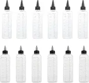 Gatuida Empty Squeeze Dispensing Bottles 250ml Pet Material Scalable for Hair Dye Shampoo Scalp Treatment