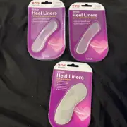 CVS HEALTH STYLISH HEEL LINERS FOR ALL SHOES AND SIZES 3 Sets 2-Gel / 1 Foam New