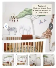 'Tiny Walls' Fabric Wall Decal Nursery Kids Bedroom Removable Rrp. $323 NIB