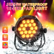 270W Waterproof Par Can Light DMX RGBWA+UV DJ Disco Party Strobe Stage Lights