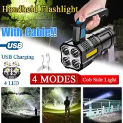 Super Bright 22000LM LED Flashlight High Powered Torch USB Rechargeable Lamp