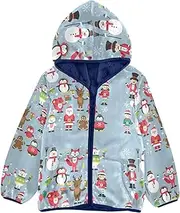 [Caihoyu] Girls Sherpa Lined Hoodie Fleece Zip Up Jacket Toddler Boys Winter Jacket