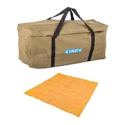 Adventure Kings Deluxe Single Swag Premium Canvas Bag + Mesh Flooring 3m x 3m
