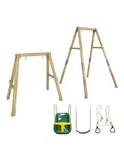 [Lifespan Kids] Bloom Growable Swing Set with Baby Seat, Belt Swing and Trapeze