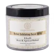Low Cost Khadi Natural Apricot & Walnut Cream Scrub Rose 100 gm Ayurvedic Skin