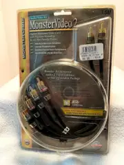 MV2AV25 MONSTER VIDEO 2 Audio Video Cable 1.5 m / 4.9 ft RCA Gold NEW IN PACKAGE