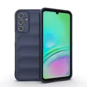 For Samsung Galaxy A15 5G & A15 4G Case - Wavy Shield TPU + Flannel Cover, Dark Blue