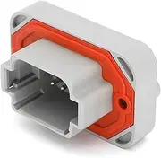 BIZOCA DT15-08PA Gray 8Pin Automotive Connector, DT Straight Pin PCB Mounting Head, Wireline to Board Plug Socket(DT15-08PA)