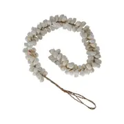 Belle Whitewater Natural Shell w/ Jute Tassel 75cm - White
