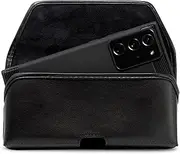 Turtleback Belt Case Designed for Samsung Galaxy Note 20 Ultra (2019) Belt Holster Black Leather Pouch with Heavy Duty Rotating Belt Clip, Horizontal Made in USA