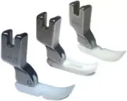 High Shank Teflon Narrow Zipper Foot Set - Center,Left & Right Industrial