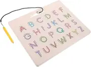 Vaguelly Alphabet Writing Board Compact Learning Board Steel Bead Mechanism for Preschoolers and Montessori Education