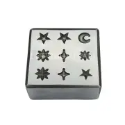 9 Designs Celestial Shapes Impression Die Shot Plate | Silversmith Tools