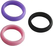 HONMEET 3pcs Silicone Wedding Bands for Women Sports Rings Size 9 Waterproof Flexible Heat Electricity Resistant
