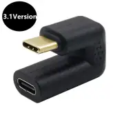 4K USB 3.1 Type C U Shape Angled Male to Female Data Charging Adapter Connector