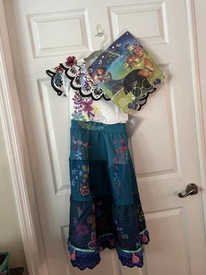 Disney Parks Girls 7/8 Encanto Mirabel Madrigal Dress With Accessory Set NWT