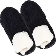 [TINEASUR] Fashionable Fuzzy Socks for Women Christmas Non-slip Socks 1 Pair Plush Floor Slippers