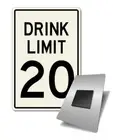 Drink Limit 20 Aluminum Fridge Magnet - Made in the USA