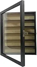 WANLIAN Shadow Box Frame with Acrylic 16x20” Wooden Shadow Box Display Case with 5 Detachable Shelves & Linen Back, Wall-Mounted Deep Display Box Picture Frame for Photos Memorabilia (Black)