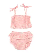 oh baby! Gingham Sunsuit Set