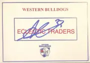 Aaron Naughton SIGNED Western Bulldogs Card. AFL Football Footscray Marcus VFL