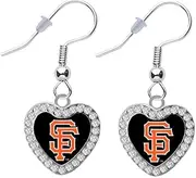 San Francisco Giants Crystal Heart Earrings