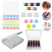 25 Compartment Bobbin Spool Storage Box Clear Sewing Machine Organiser Case