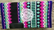 EQUIGEAR Western Show Horse Saddle Blanket New Zealand Wool Western Design Handmade Saddle Blanket Top Wool Pad Sensor Flex (Customization Available) QW02 (34x36)