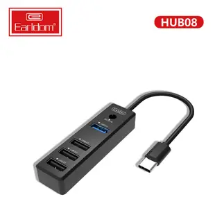 Earldom HUB USB 插座 - 08 Type C(支持 3 個 USB 2.0 端口和 1 個 USB 3.