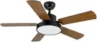 Simple Deluxe Modern 44'' Ceiling Fan with LED Light and Remote Control 5 Blades