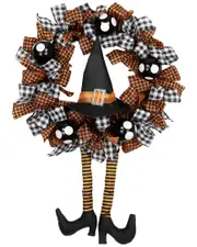 Northlight Witch with Bows Halloween Wreath