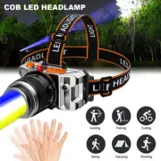 USB Rechargeable 1800LM LED Headlight Headlamp Zoom Sensor Head Torch Waterproof