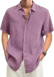 [TrndTrsure] Mens Button Solid Trendy Texture Tops Vacation Holiday Wedding Male Top Button Up Solid Classic Male Tops