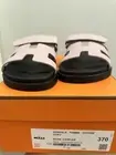 Hermes Chypre Sandals Rose Cancan 37 Authentic 2024