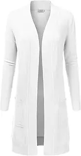 [JJ Perfection] Womens Light Weight Long Sleeve Open Front Long Cardigan