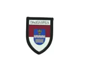 Patch printed embroidery travel souvenir shield city flag Daugavpils latvia