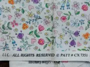 1Yd/43" 100%cotton MICHAEL MILLER Fabric"White w/sm Flowers/Hearts TOSS" NEW BTY