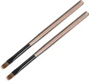 Healvian 2pcs Manicure Nail Art Brushes with Dense Bristles for DIY Gradient Effects Easy to Clean and Versatile for Beginners and Professionals in Home or Salon Use
